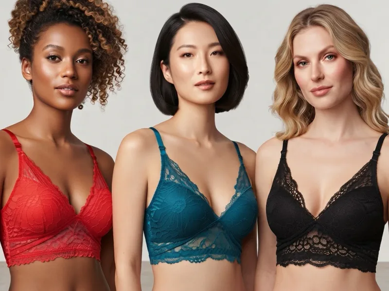3 Pcs Combo Lace Wireless Foam Bra (Combo-A)