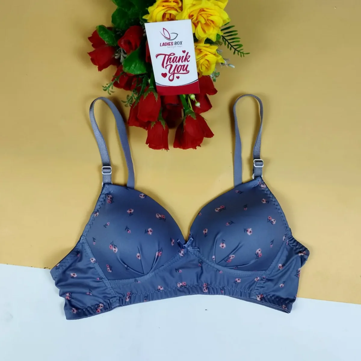 Print Wireless Foam  Bra  — Print-2