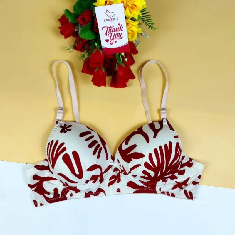 Print Wireless Foam  Bra  — Print-1