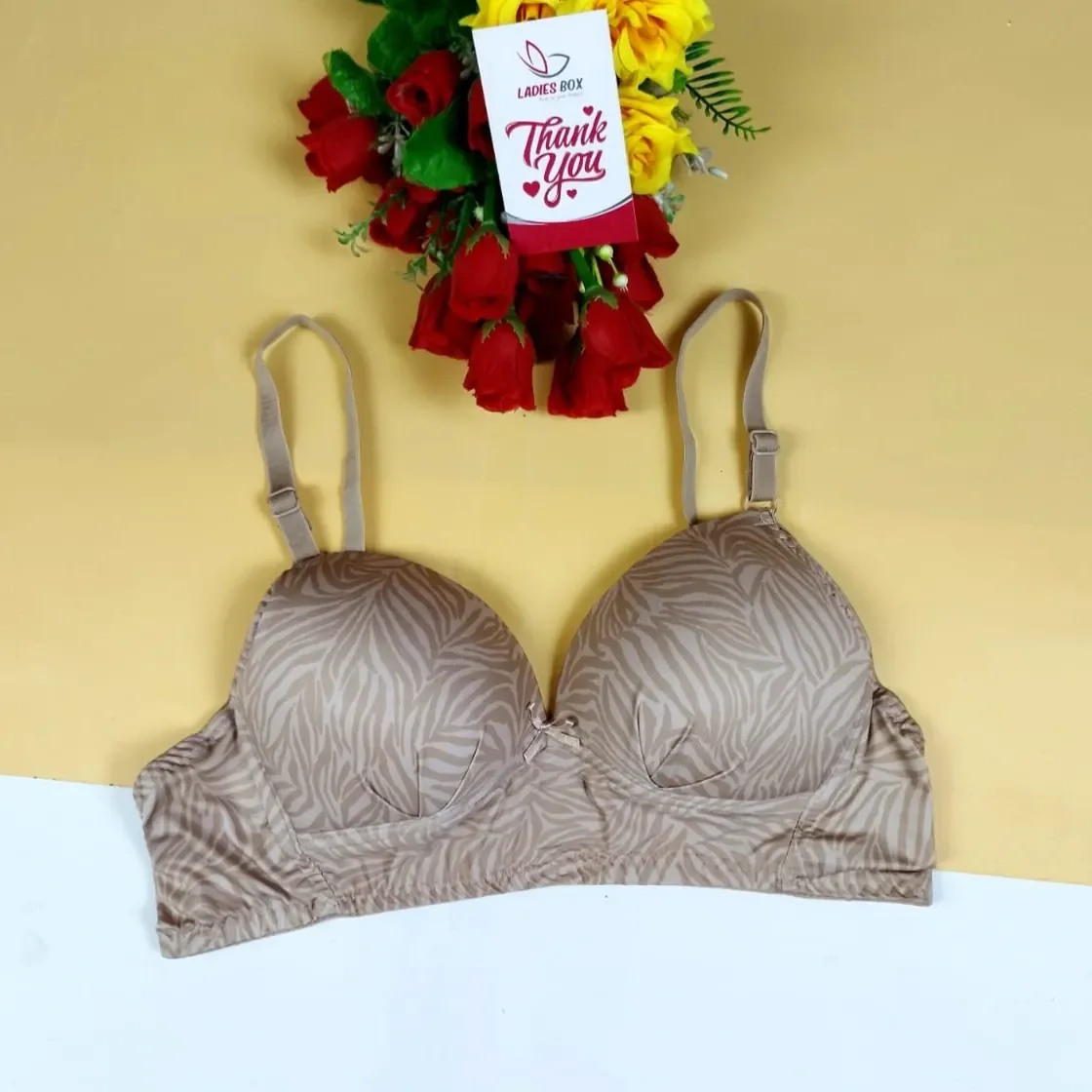 Print Wireless Foam  Bra  — Print-8