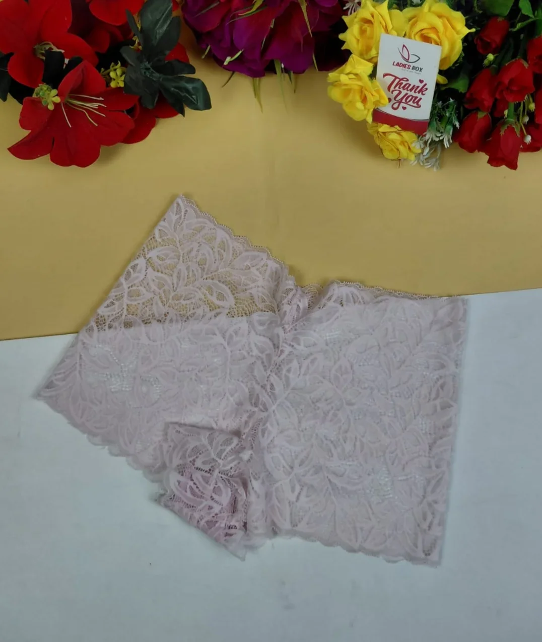 Lace Panty (Boxer)  — Light Pink