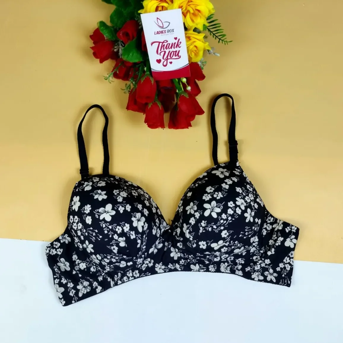 Print Wireless Foam  Bra  — Print-4