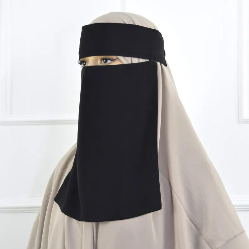 Niqab Single Layer -1-Part for Women