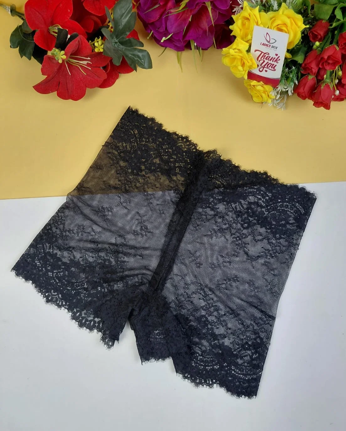 Lace Panty (Boxer)  — Black
